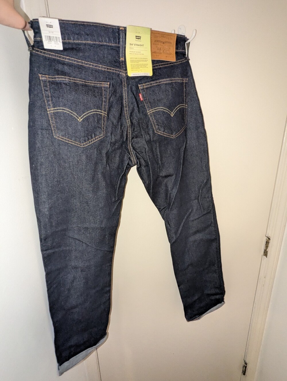 Levi's 514™ Straight Stretch Jeans in Dark Blue - Picture 3 of 4